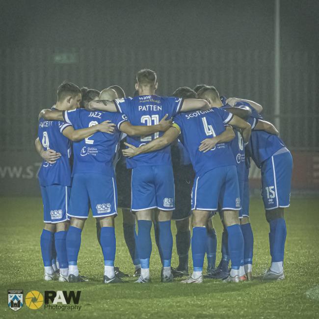 Haverfordwest County team huddle